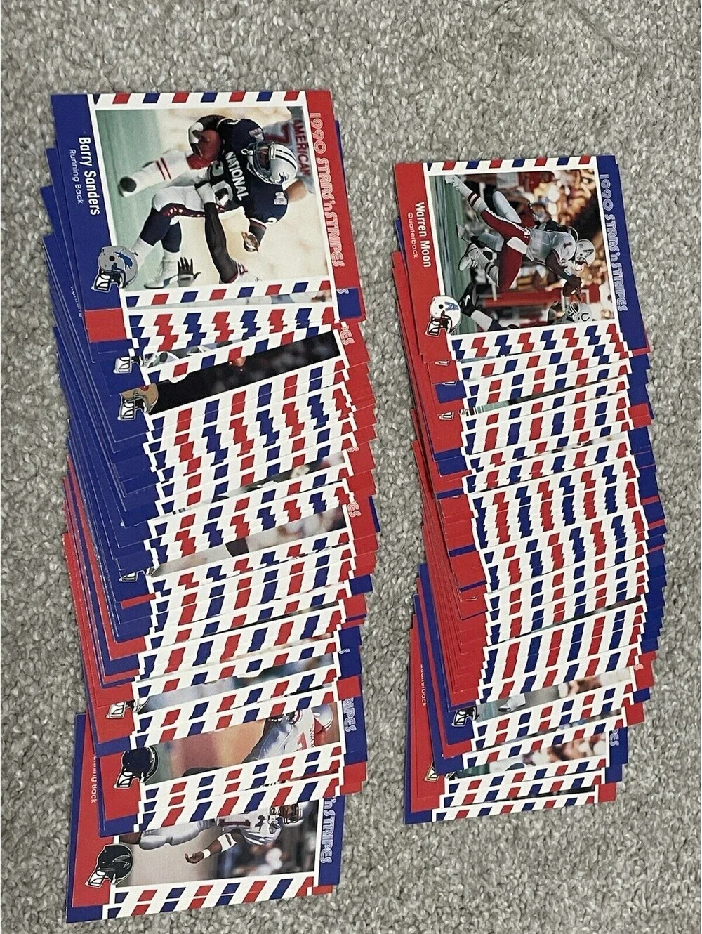 1990 Stars + Stripes Football - Complete 90 Card Set